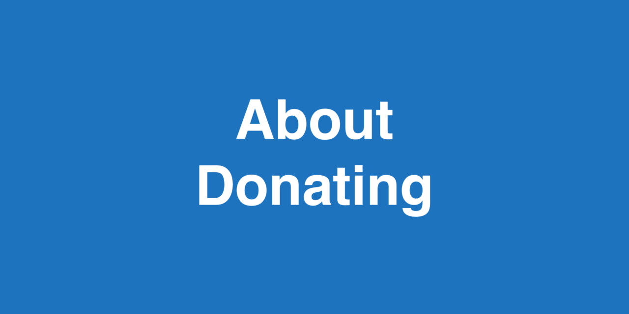 About Donating